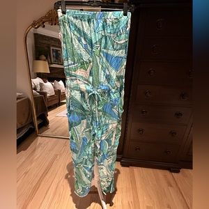 Strapless abstract print Paola jumpsuit size Small